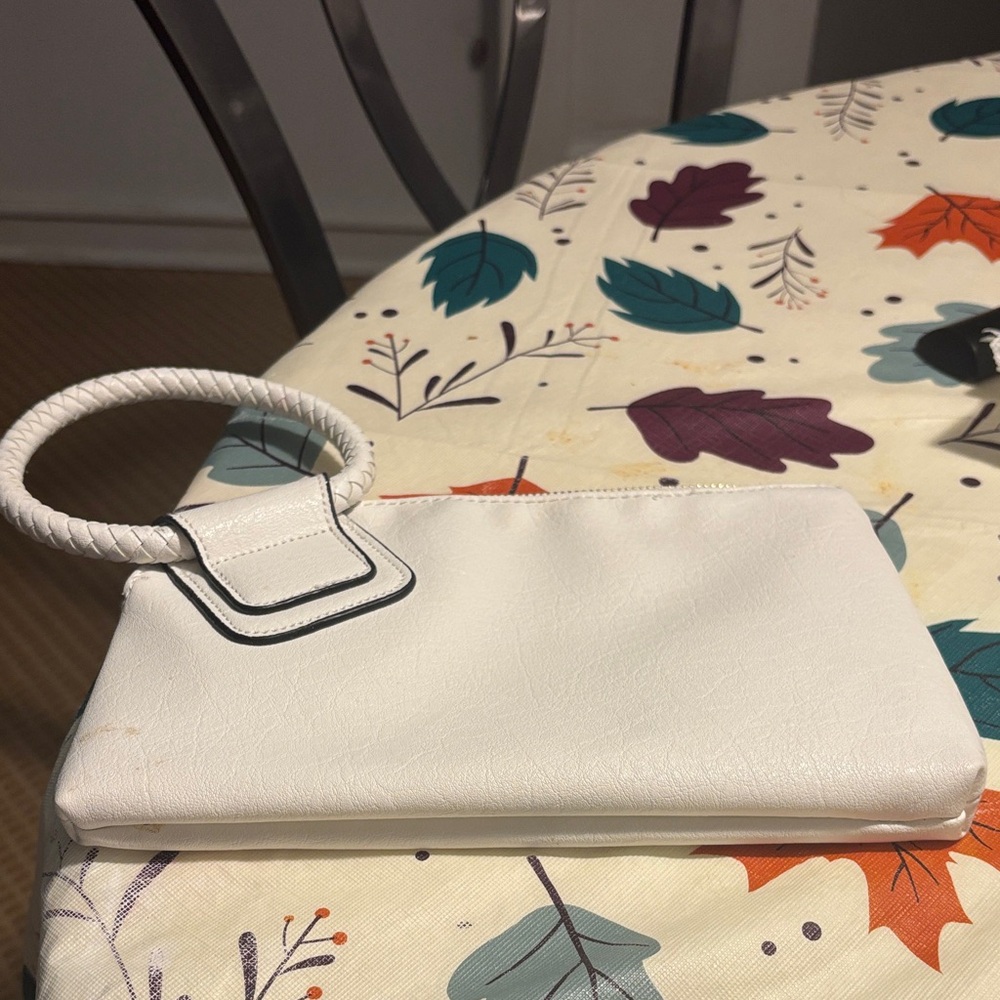 Elegant White Wristlet Clutch